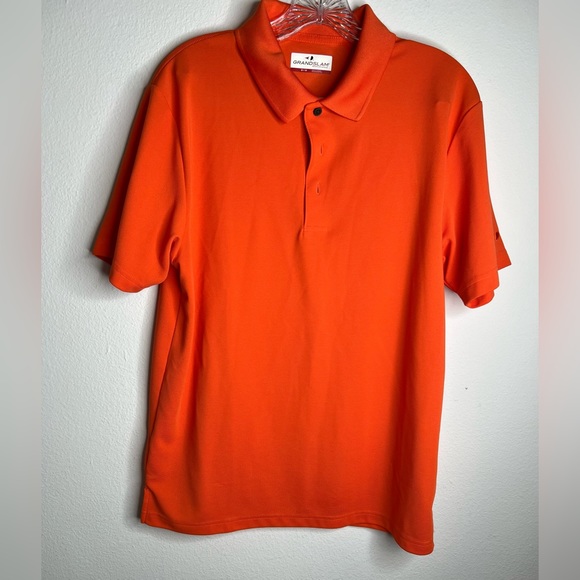 Grand Slam Other - Grand Slam Performance Golf orange Polo Shirt Mens M Short Sleeve